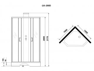 Душевая кабина Grossman Elegans GR250D 100x100см